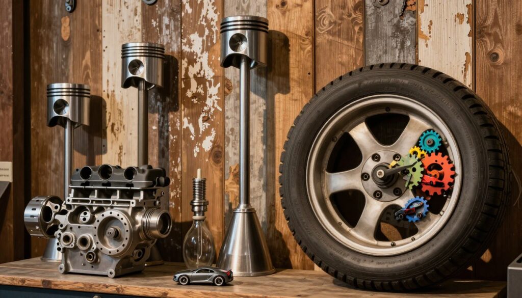 Autoteile Deko als Kunstwerke