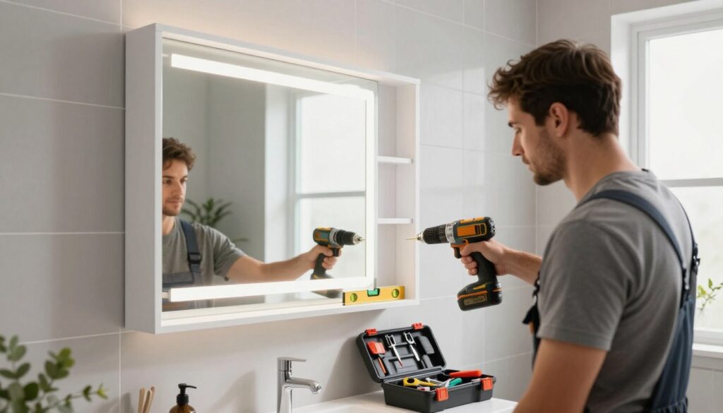 Badezimmer Spiegelschrank Montage