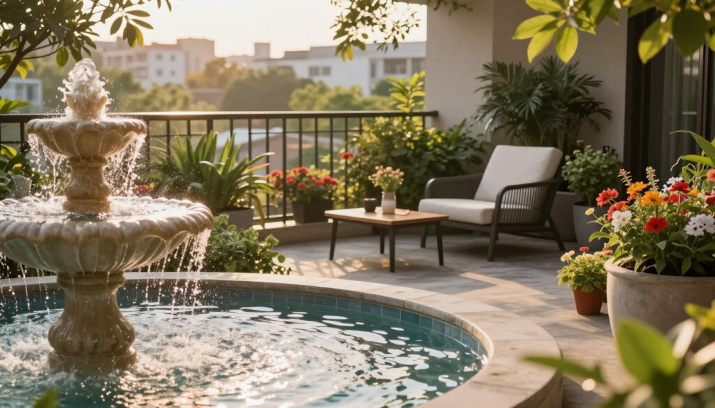 Balkon Wasser-Features