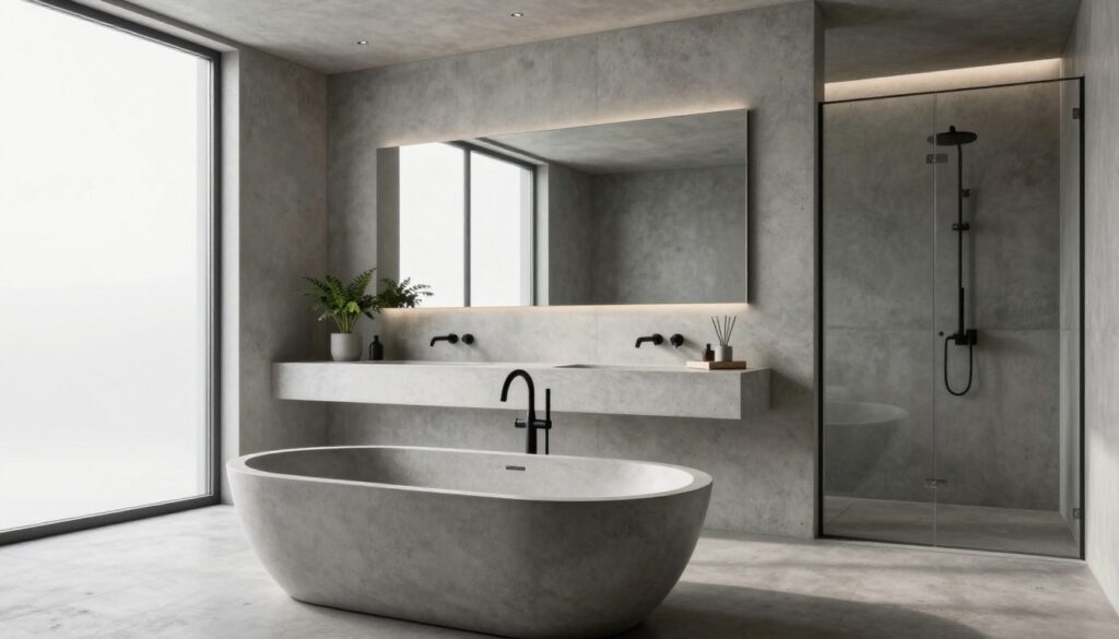 Betonbadezimmer minimalistischer Ansatz