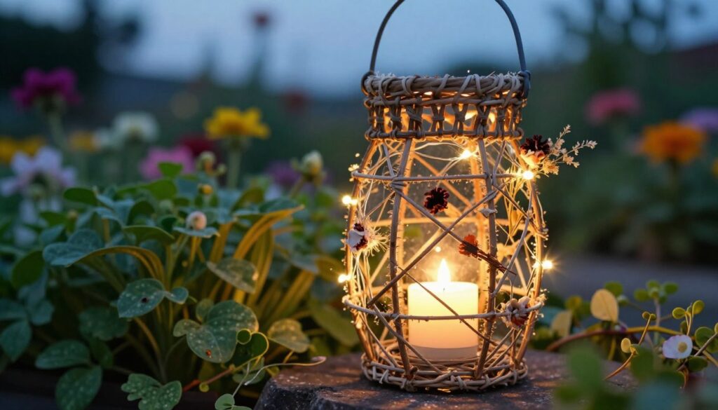 DIY Drahtkorb Windlicht