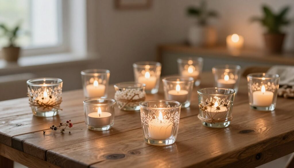 DIY Teelichthalter aus Glas