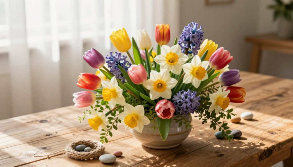 Frühlingsblumen dekorieren