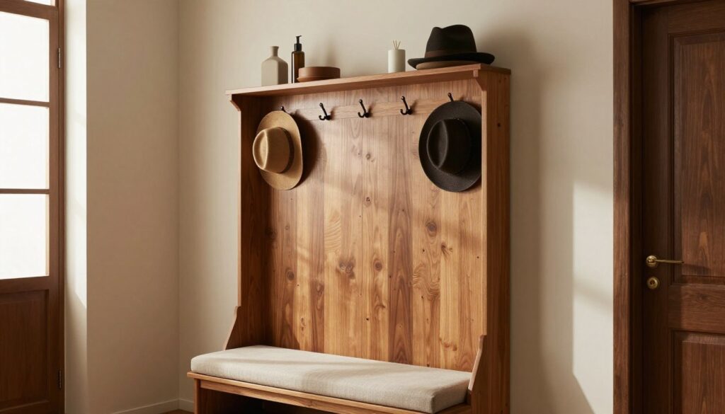 Garderoben-Paneel aus Holz
