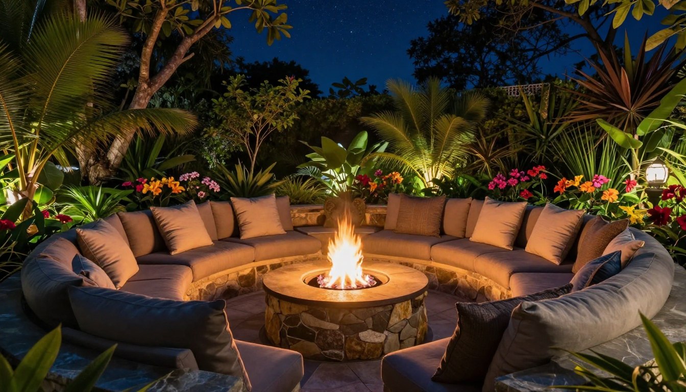 Garten Feuerstelle Sitzecke