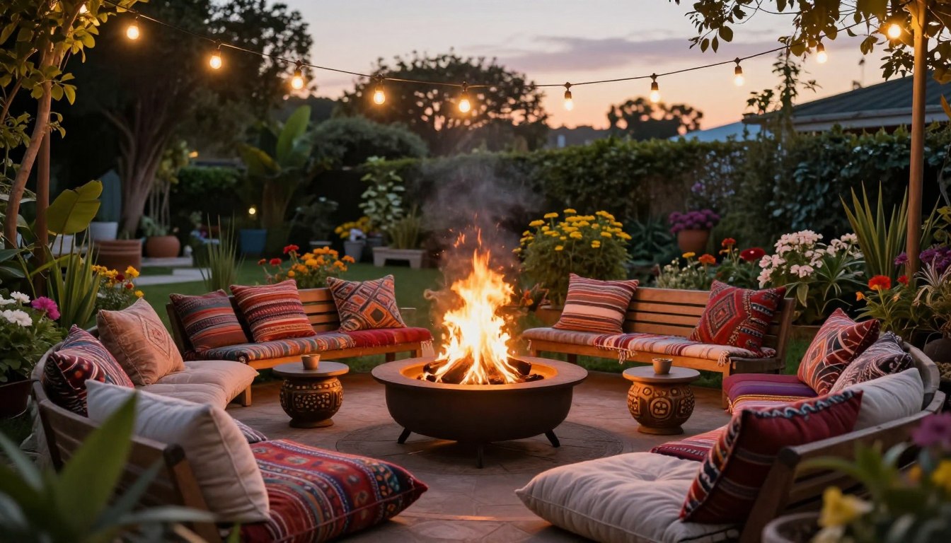 Garten Feuerstelle Sitzecke