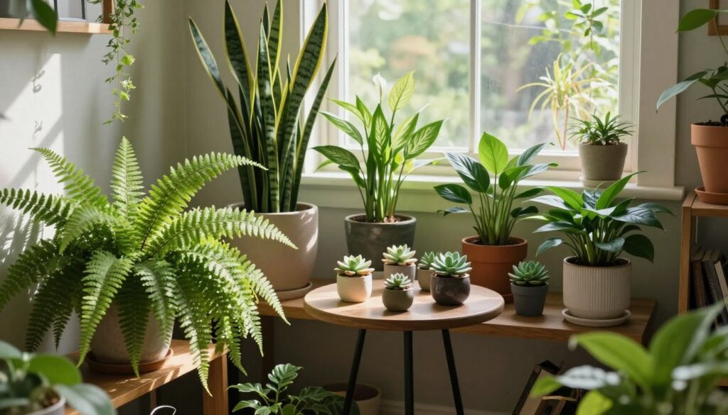 Indoor-Garten mit luftreinigenden Pflanzen