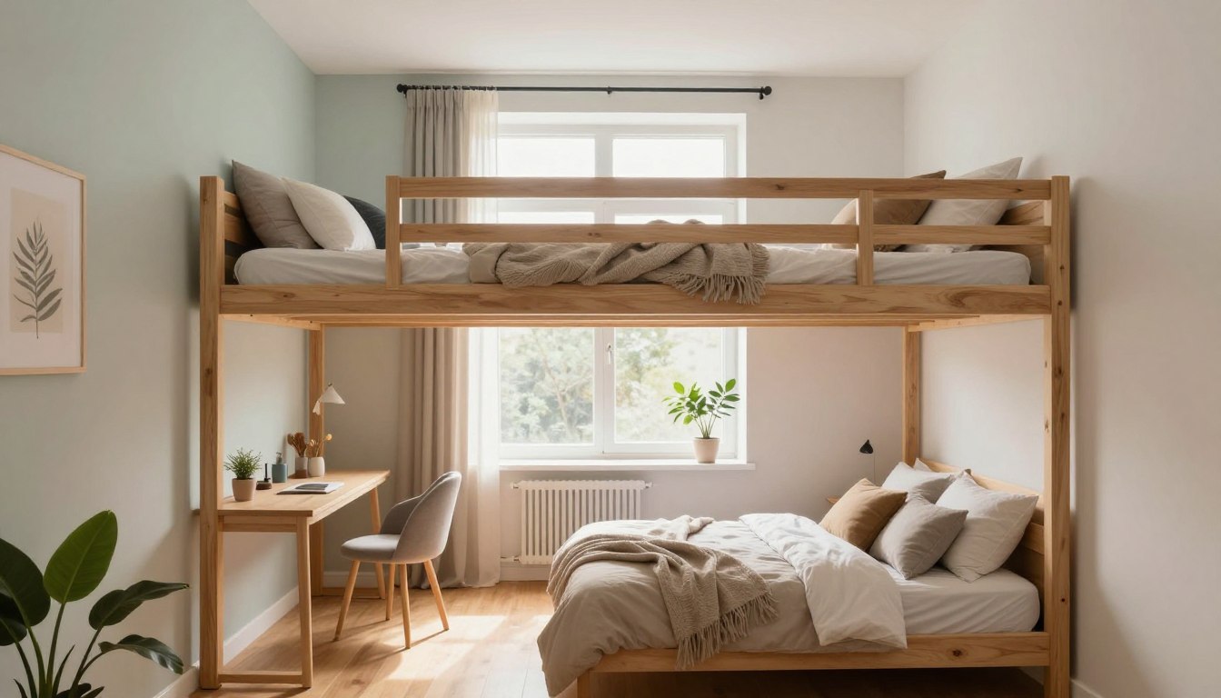 Kleine Wohnung mit Hochbett