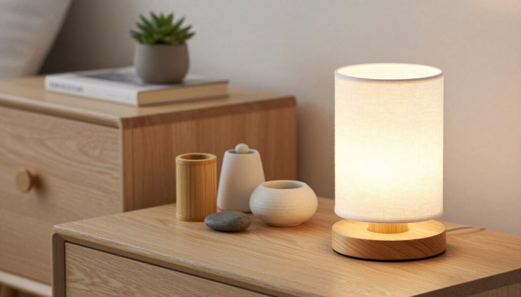 Materialien für Nachttischlampen