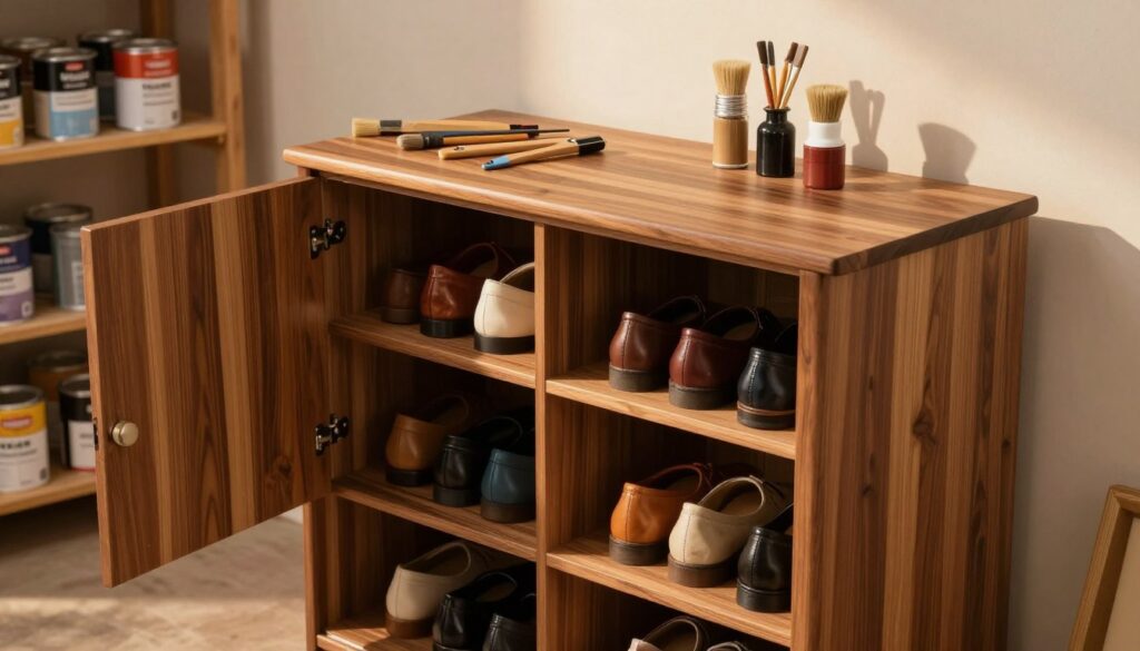 Oberflächenbehandlung Schuhschrank