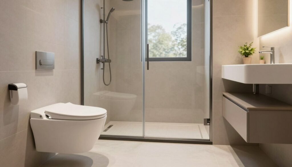 Platzsparende Sanitäranlagen