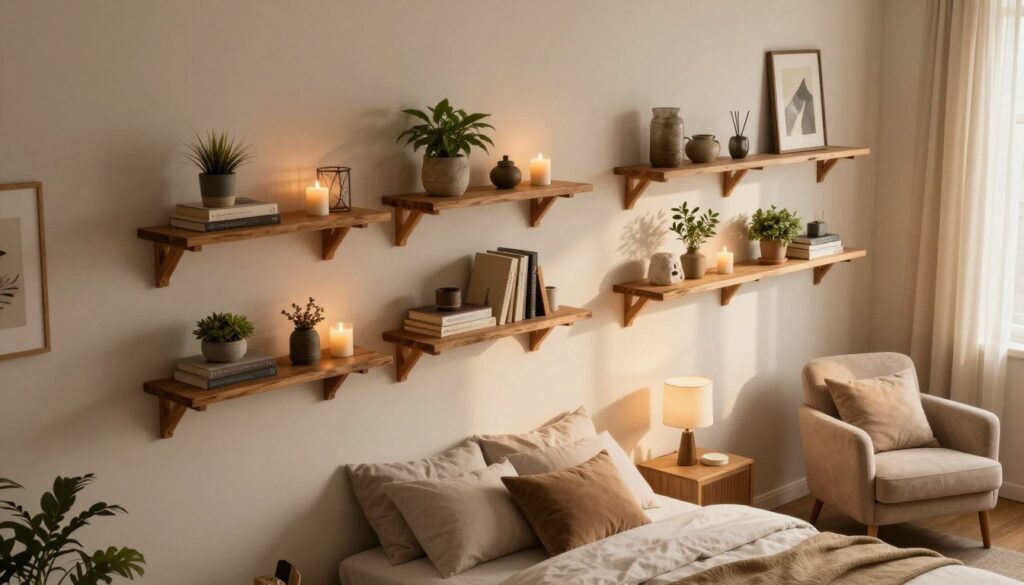 Regalsysteme und Wandablagen im Schlafzimmer