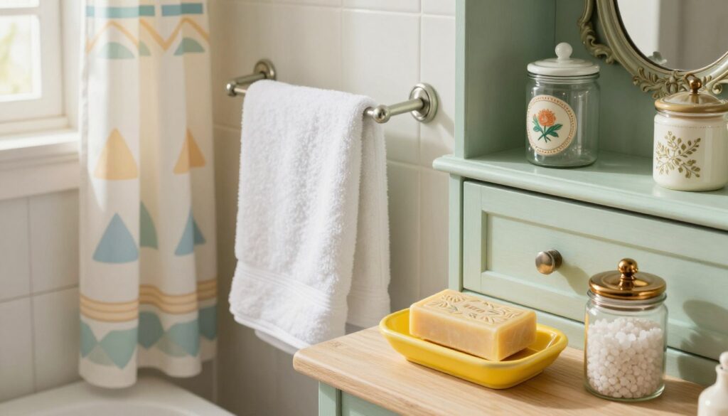 Retro-Badezimmer Accessoires