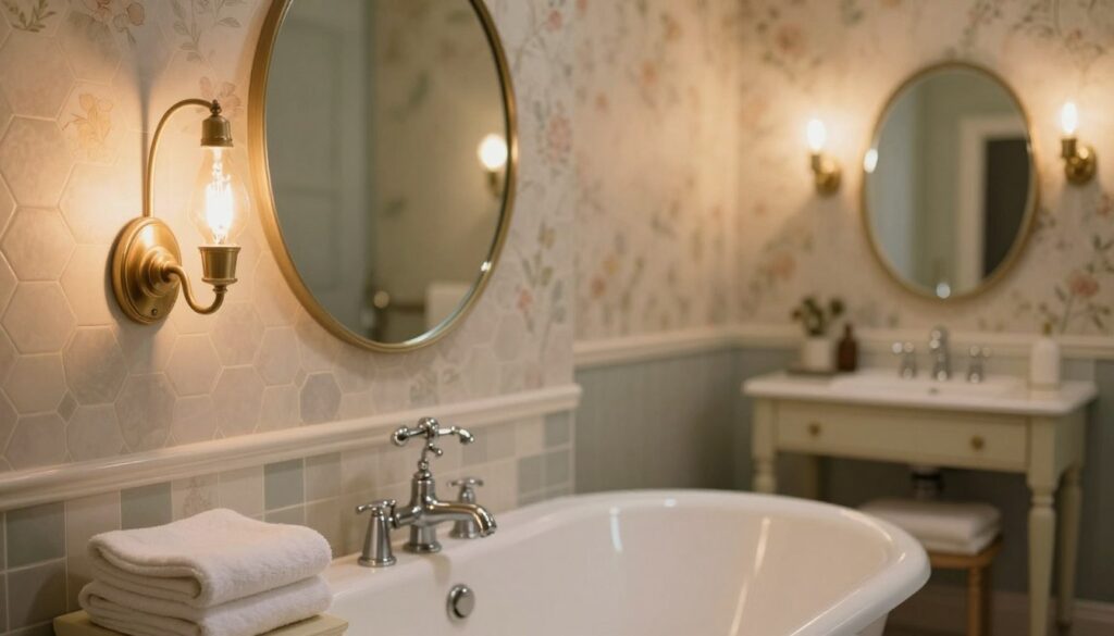 Retro-Badezimmer-Beleuchtung