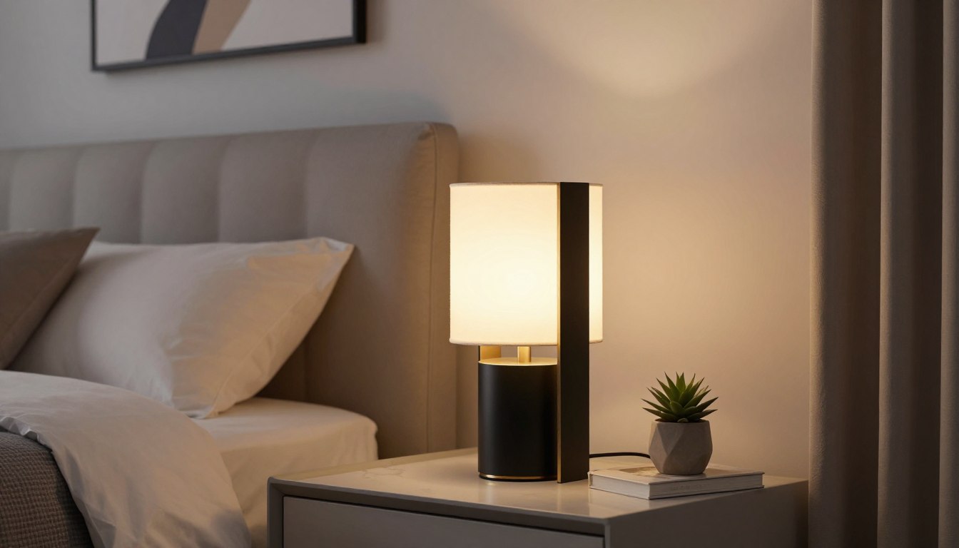 Schlafzimmer Nachttisch Lampe