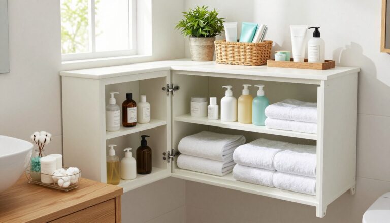 badezimmer schrank organisation