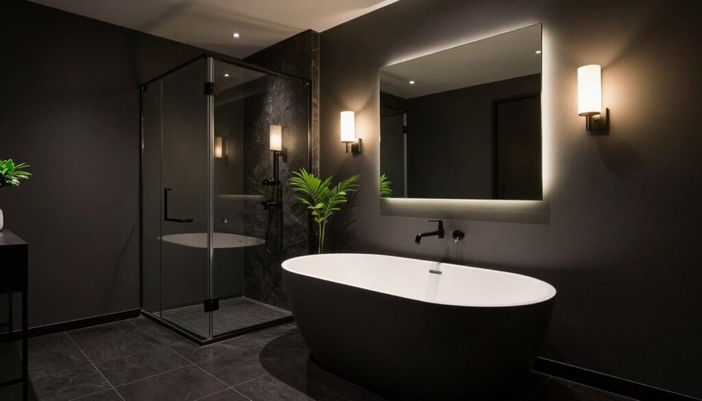 dunkle Badezimmerbeleuchtung