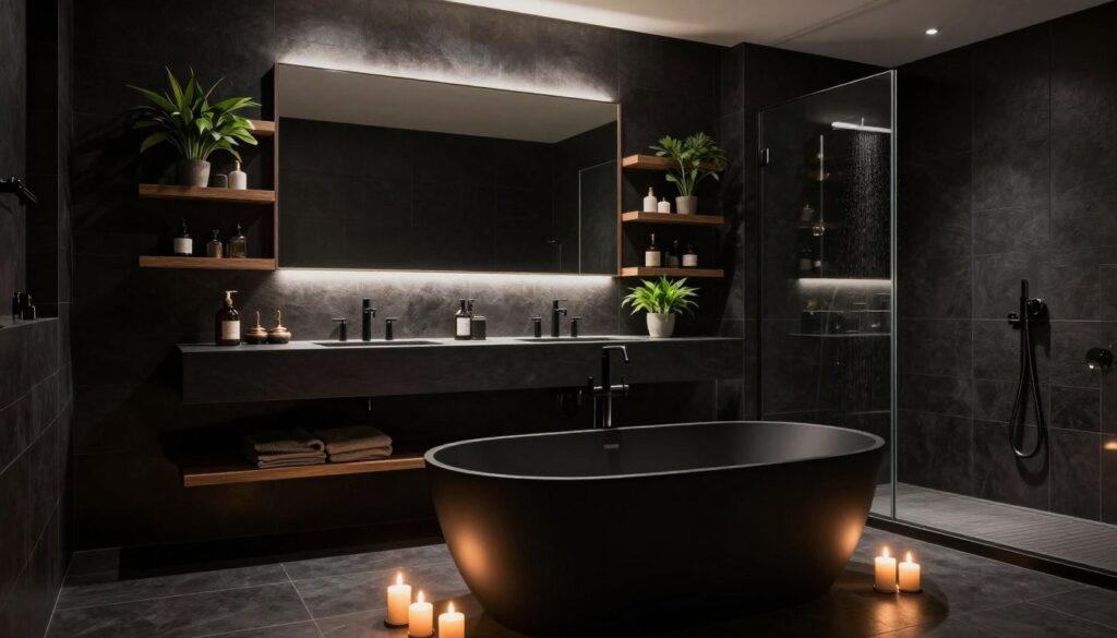 dunkle Badezimmerideen