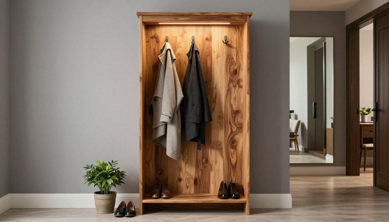 garderobe paneel holz
