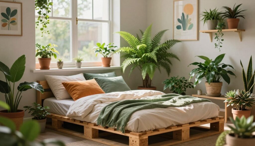 hausbett diy mit Pflanzen