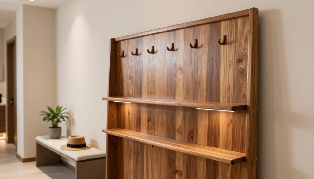 holzpaneel garderobe pflege