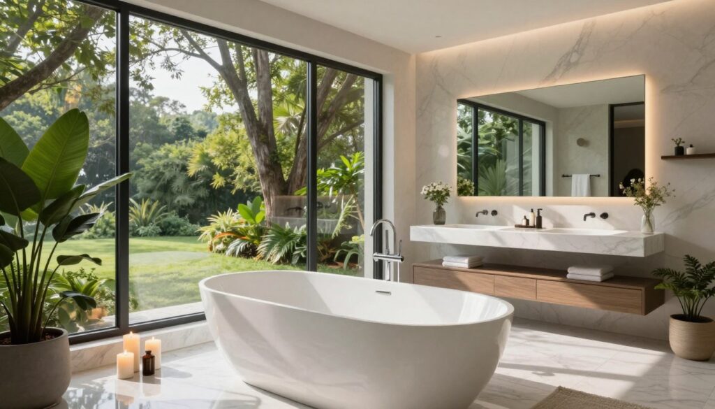 luxuriöser badumbau