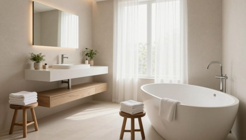 minimalistische badezimmer deko