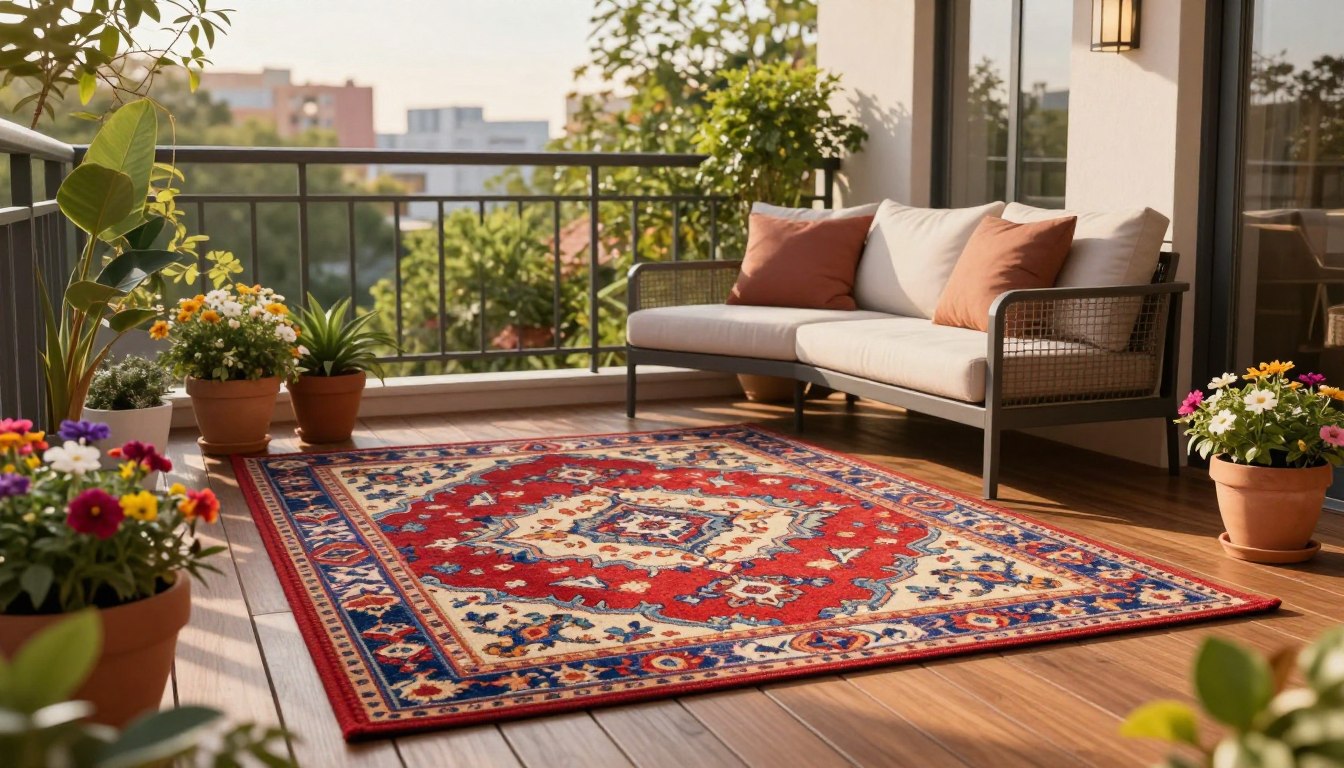 outdoor teppich balkon