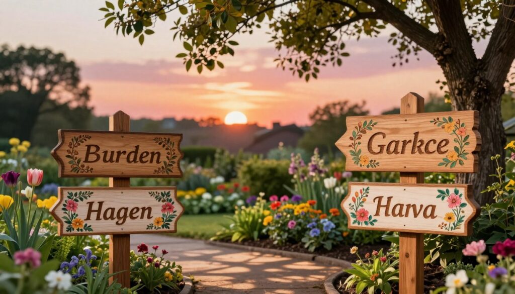 personalisierte Holzgartenschilder