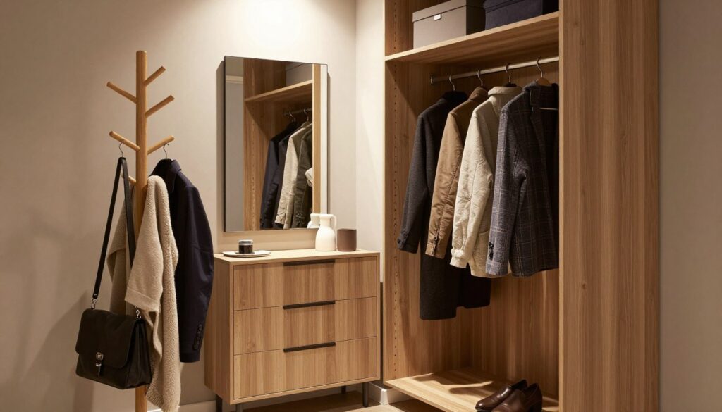 platzsparende Garderoben für den Flur
