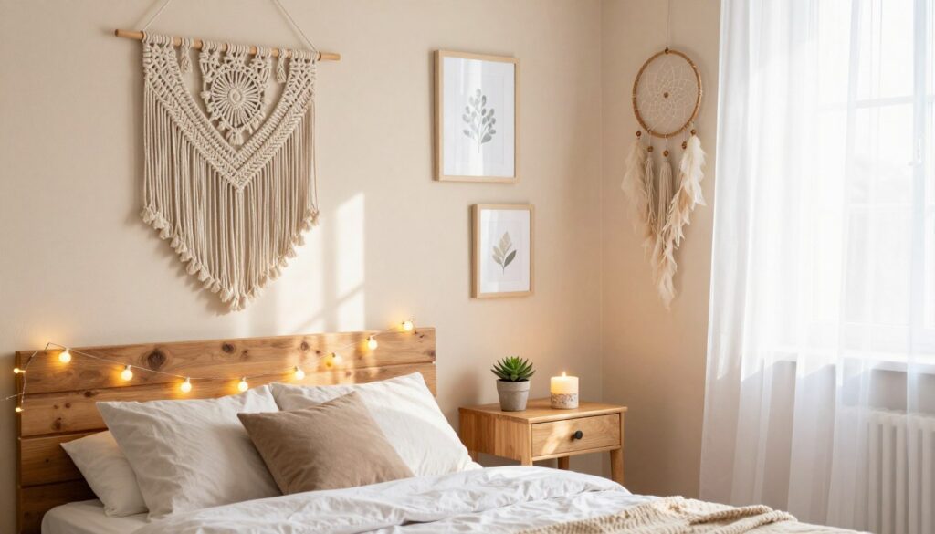 selbstgemachte Deko für das Schlafzimmer