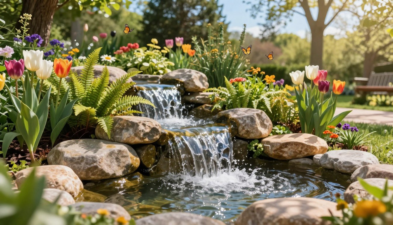 wasserfall garten selber bauen