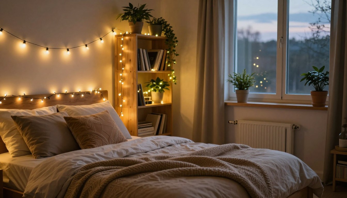 zimmer deko ideen lichterkette