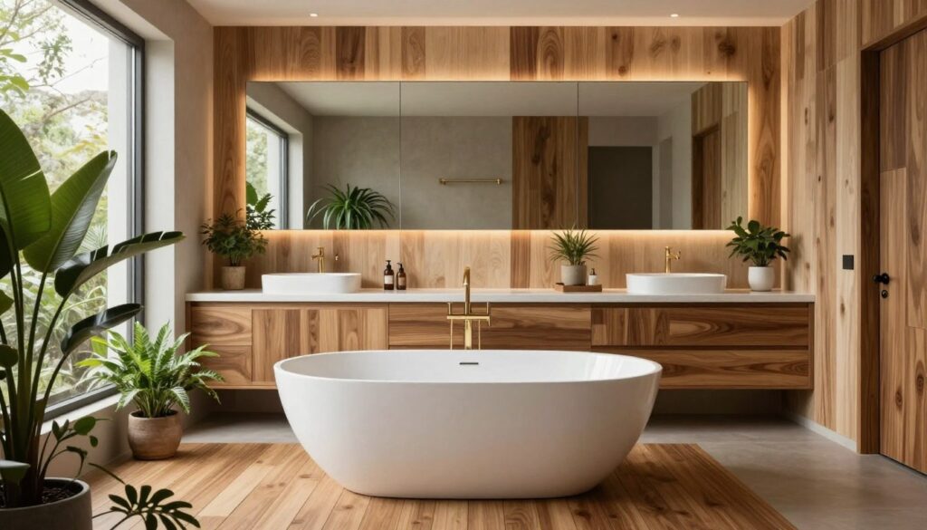 Badezimmer Holzoptik Trends 2024
