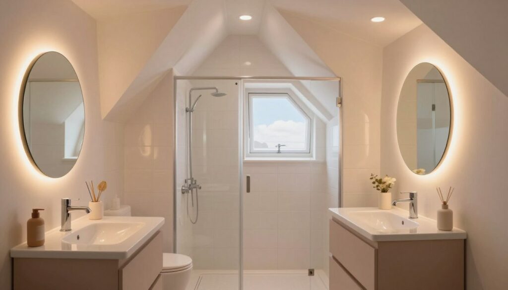 Beleuchtung im kleinen Badezimmer