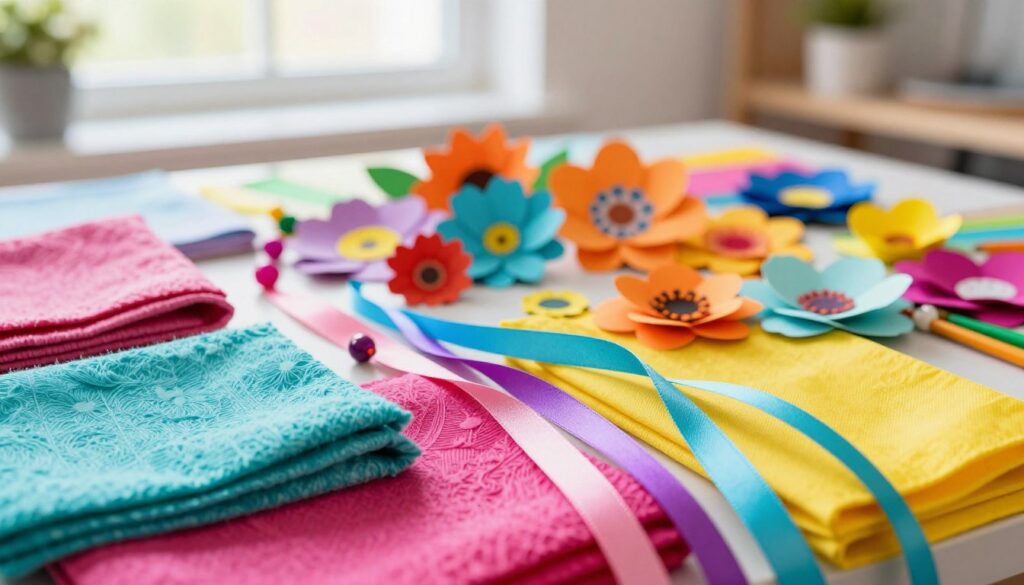 Bunte Deko Materialien