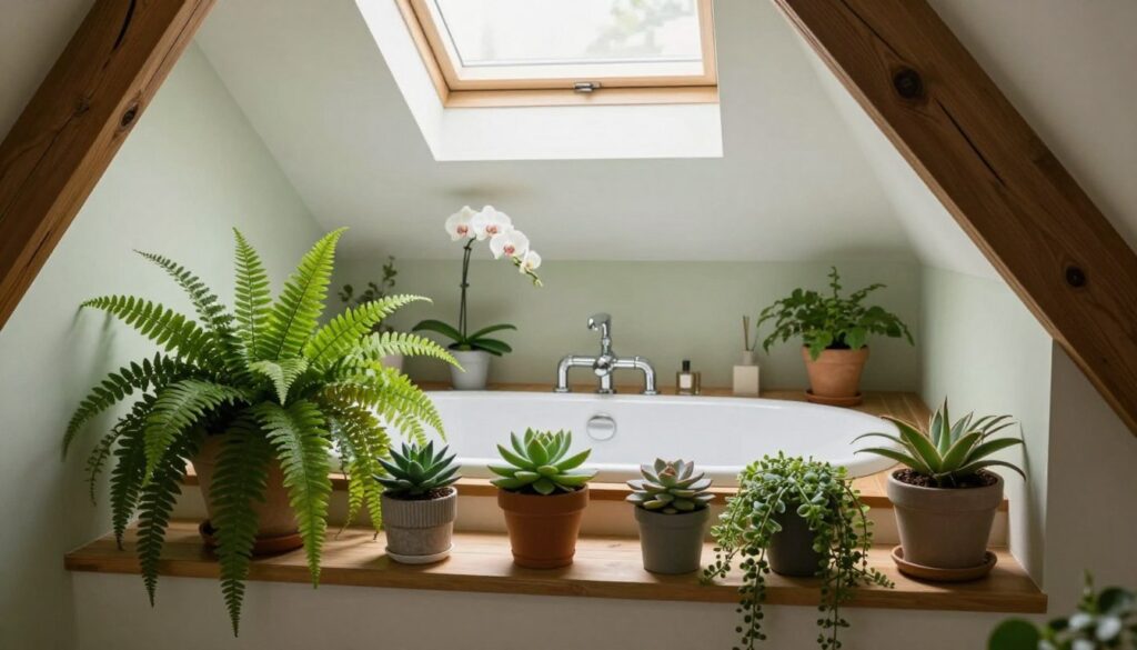 Dachgeschoss Badezimmer Pflanzen