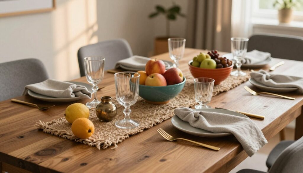 Esstisch Deko Materialien