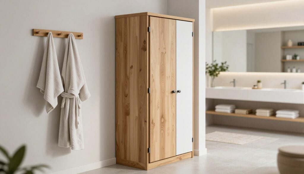 Garderobe im Badezimmer