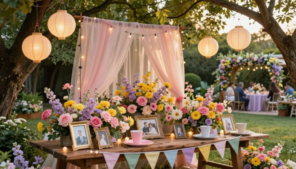 Gartenparty Deko Fotostation