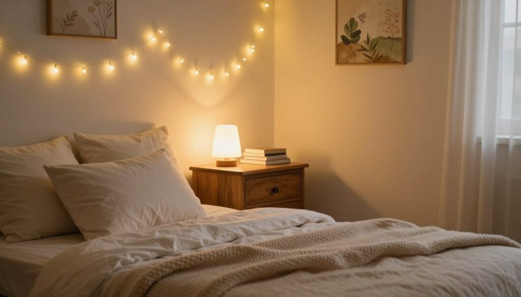 Lichtstimmung im Schlafzimmer