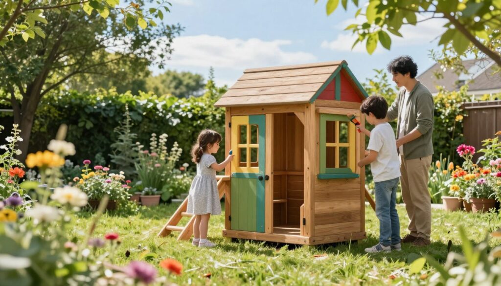 Outdoor Spielhaus Pflege