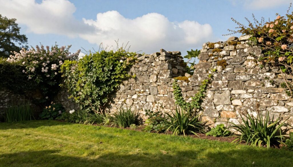 Ruinenmauer im Garten