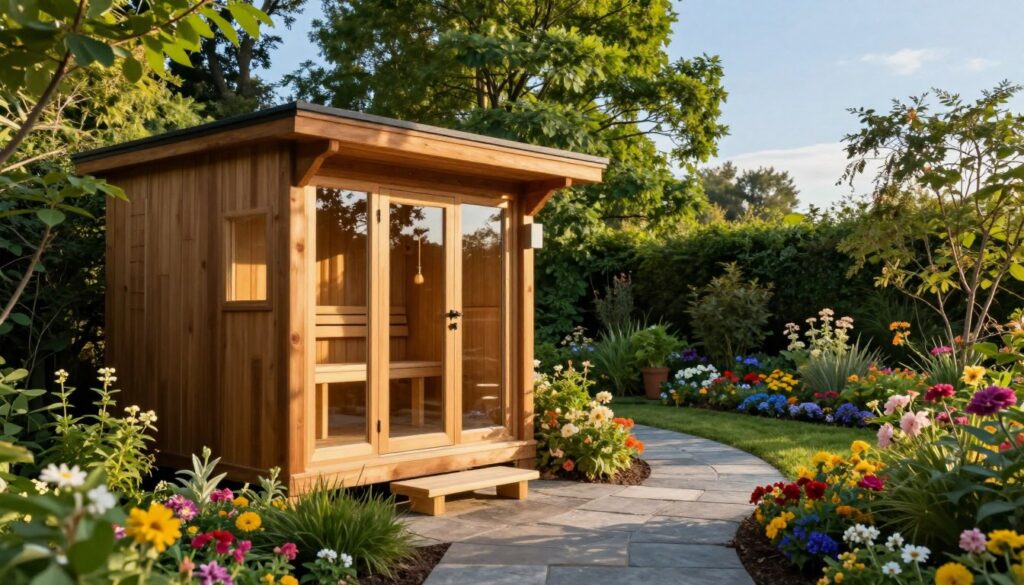 Sauna im Garten