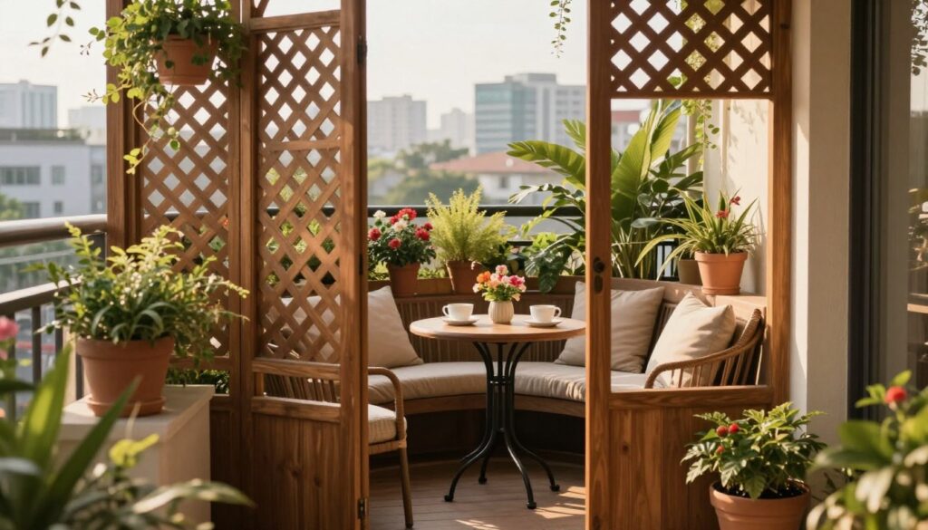 Sichtschutz auf dem Balkon