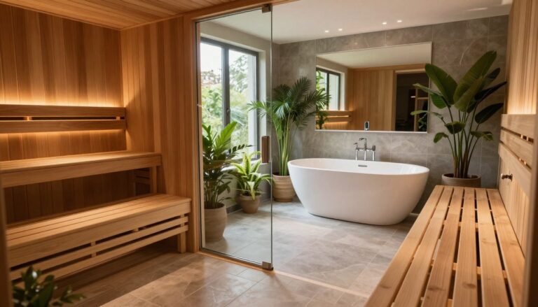 badezimmer mit sauna