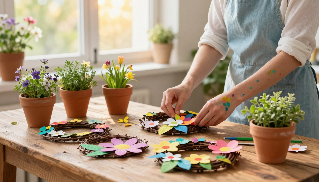 basteln frühling deko