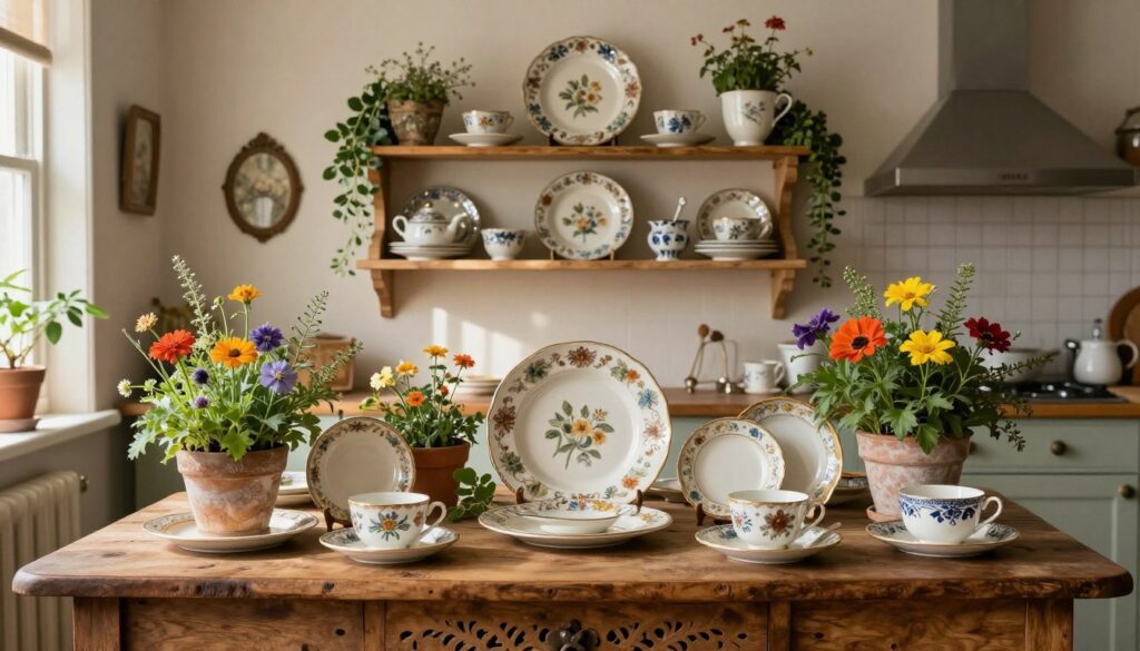 dekoideen für altes geschirr
