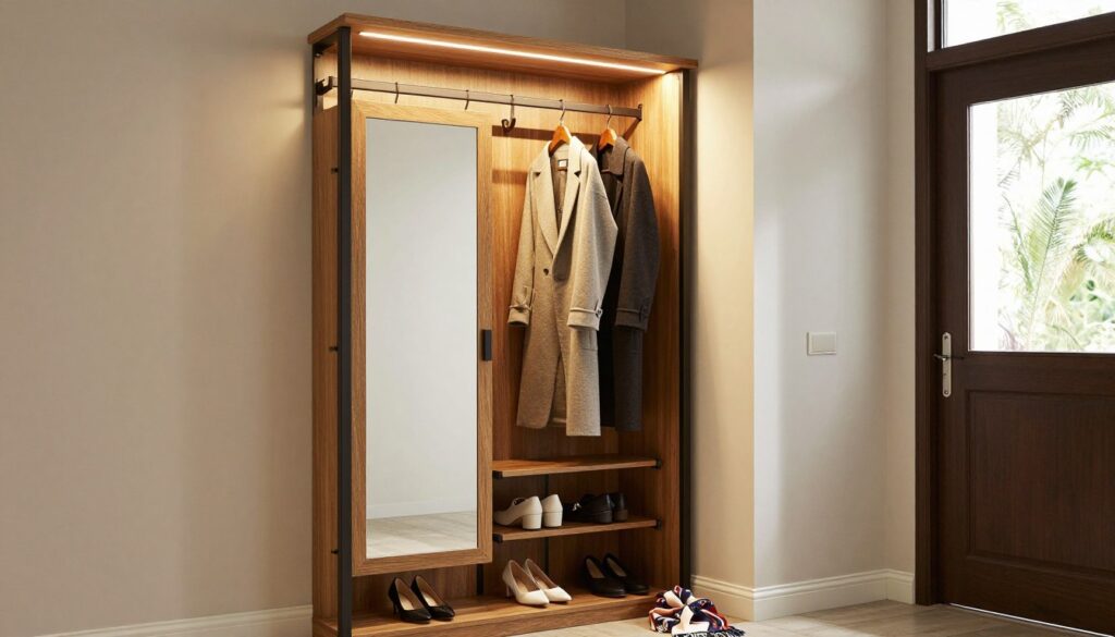garderobe mit spiegel