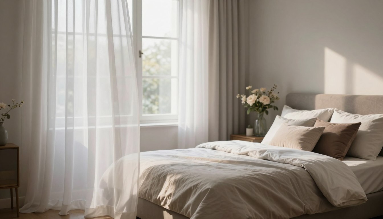 gardinen schlafzimmer fenster